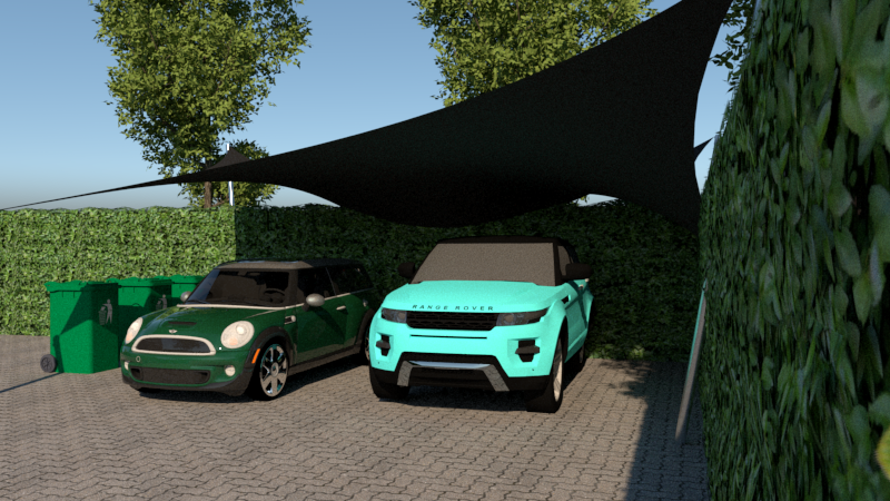 Caport-van-zeildoek-twee-autos-op-maat-verwijderbaar-vergunningsvrij - Manta Roofs carport-van-zeildoek-laten-plaatsen-vergunningsvrij